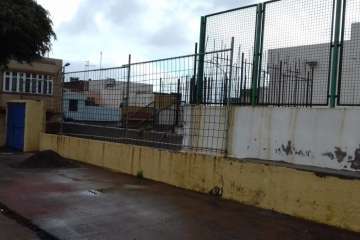 Deportes deja a medias las obras de arreglo de la cancha de Caserones Altos (Foto TA)